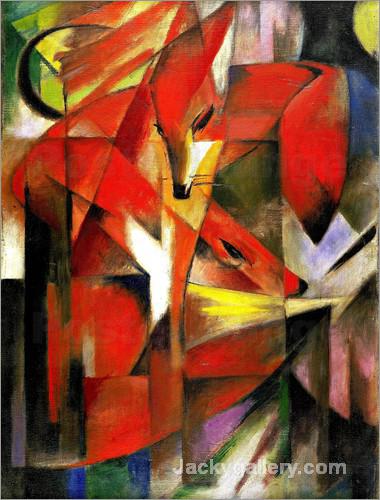 Foxes by Franz Marc paintings reproduction